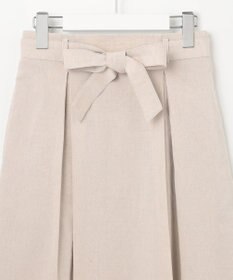 23区 【洗える】リネンレーヨンストレッチ タック スカート