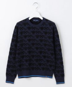 23区GOLF 【WOMEN】エンブレムジャガード ニット