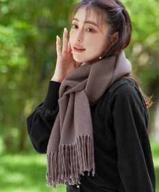 Tiaclasse 【洗える】リバーシブルデザイン大判マフラー