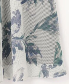ANY SIS L 【洗える】メッシュフラワープリント スカート