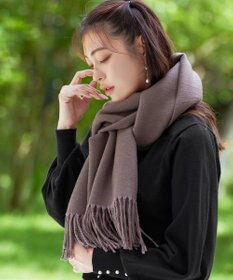 Tiaclasse 【洗える】リバーシブルデザイン大判マフラー