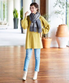 Tiaclasse 【洗える】リバーシブルデザイン大判マフラー