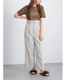 Te chichi フロッキープリントロゴTシャツ