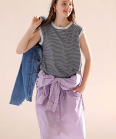 LENO SHIRTS DRESS CANDY STRIPE / シャツワンピース