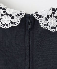 ANY KIDS レース襟付き長袖ワンピース