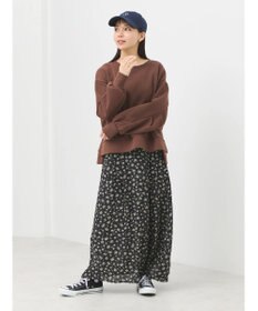 earth music&ecology キンモクセイ柄フレアスカート