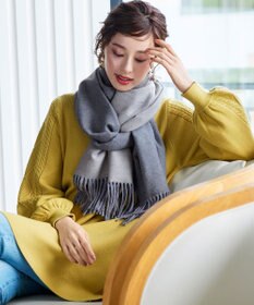 Tiaclasse 【洗える】リバーシブルデザイン大判マフラー