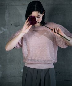 自由区 【カトリエムブーケ】Un pull en dentelle シアーニットプルオーバー