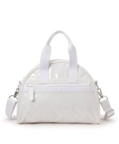 LeSportsac ROUND SM SATCHEL/ホワイトグリマーシャイン