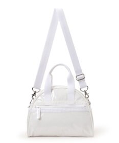 LeSportsac ROUND SM SATCHEL/ホワイトグリマーシャイン