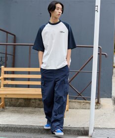 WEGO 【ウエストゴム/MLサイズ展開】ナイロンイージーカーゴパンツ