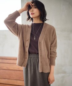 ANY 【洗濯機可】フェザーニットカーディガン