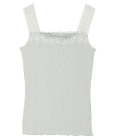 earth music&ecology レーススクエアキャミソール