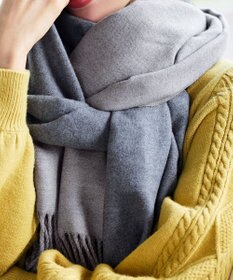 Tiaclasse 【洗える】リバーシブルデザイン大判マフラー