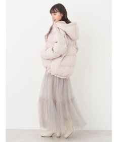 earth music&ecology フーディー中綿ブルゾン