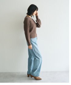 YECCA VECCA 金釦ミニケーブルニット