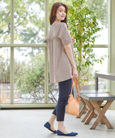 Tiaclasse 【おのののかさん着用】「サマケア」バックヨークフリルチュニック