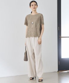 自由区 パネルレース ブラウス