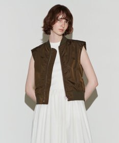 NAVE 【Nave　洗える】リサイクルツイル ノースリーブブルゾン