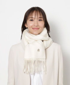MOONBAT FURLA(フルラ）【WEB限定】ウール100％ アーチロゴ 無地ストール 190cm×60cm