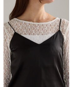 Te chichi 前後2WAYサテン&スムースキャミソール