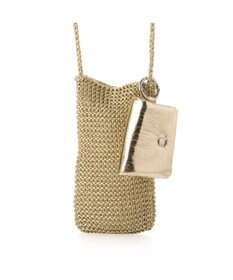UNBILLION カシュカシュ cachecache / メタリックニットスマホショルダーバッグ