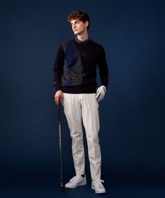 23区GOLF 【MEN】【ウォッシャブル】ウールブレンド アーガイル ニット