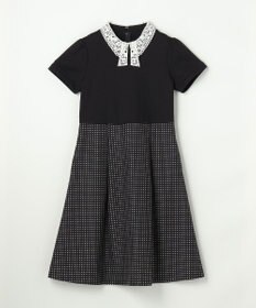 組曲 KIDS 【150-170㎝】 ドットジャガードワンピース＆ジャケットセット