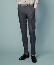 JOSEPH ABBOUD 【ウエストも伸びる！/ストレッチ】ミックスリネンシャンブレーパンツ