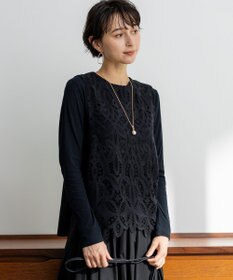 23区 【先行予約】エンブロイダリーレース ニットベスト