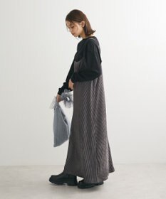 Green Parks ベロアプリーツキャミワンピース