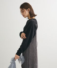 Green Parks ベロアプリーツキャミワンピース