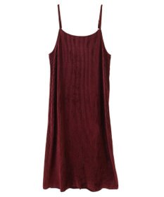 Green Parks ベロアプリーツキャミワンピース