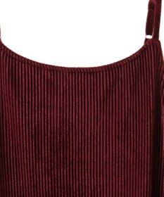 Green Parks ベロアプリーツキャミワンピース