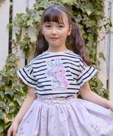 ANY KIDS ウサギ ボーダー Tシャツ