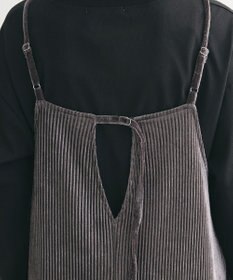 Green Parks ベロアプリーツキャミワンピース