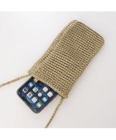 UNBILLION カシュカシュ cachecache / メタリックニットスマホショルダーバッグ