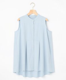 組曲 【洗える】ブラウスライクジャージーノースリーブ カットソー