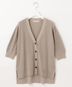 UNFILO ハーフスリーブ畔カーディガン