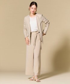 BEIGE， CAROLE / リネンライクラップワイドパンツ