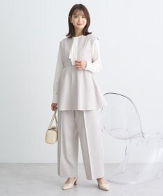 earth music&ecology ウエストフリルワイドパンツ