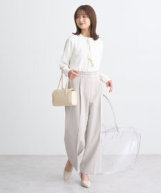 earth music&ecology ウエストフリルワイドパンツ