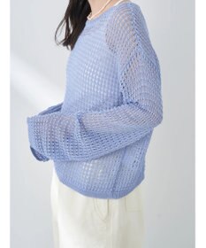 earth music&ecology レーシーニットプルオーバー