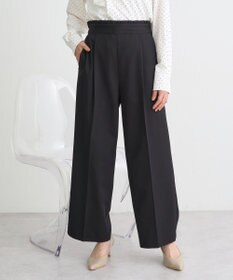 earth music&ecology ウエストフリルワイドパンツ