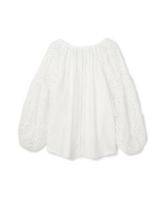 GRACE CONTINENTAL ヤシ柄カットワークトップ