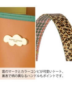 tsumori chisato CARRY カラーコンビエコレザー ハンドバッグ　バケツバッグ ショルダーバッグ