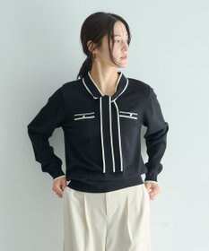 YECCA VECCA 配色ボウタイニット