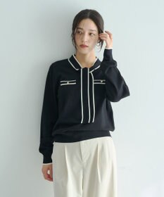 YECCA VECCA 配色ボウタイニット