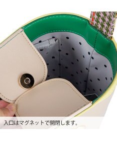tsumori chisato CARRY カラーコンビエコレザー ハンドバッグ　バケツバッグ ショルダーバッグ