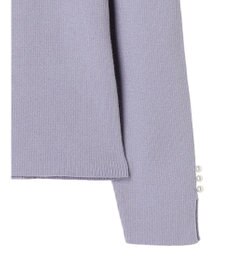 earth music&ecology ハートネック袖パールニットプルオーバー